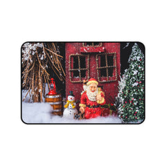 Festive Desk Mat with Holiday Scene, Christmas Desk Accessory,