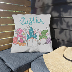 Easter Gnome Bunny Throw Pillow