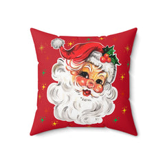 Festive Santa Pillow, Decorative Cushion for Christmas,