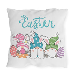 Easter Gnome Bunny Throw Pillow