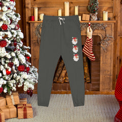Retro Santa Holiday Fleece Sweatpants - Unisex Lounge Pants,