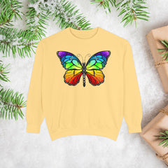 Rainbow Butterfly Unisex Sweatshirt
