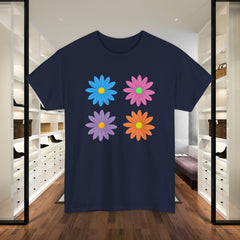 Floral Pop Tee — Retro Colorful Daisy Graphic T-Shirt