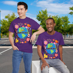 Earth Day Floral Tee — "Happy Earth Day" Graphic T-Shirt
