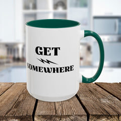 Get Somewhere Lightning Mug — Motivational Coffee Cup (11oz & 15oz)