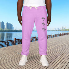 Cozy Botanical Fleece Sweatpants - Unisex Lounge Pants,