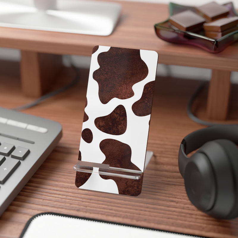 Cow Print Phone Stand, Cute Mobile Display Holder,