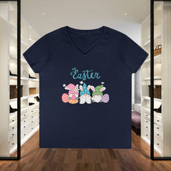 Easter Gnomes V-Neck Tee