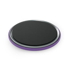 Purple Round Button Magnet – “Epic Finds & Designs” Floral Logo Refrigerator Magnet