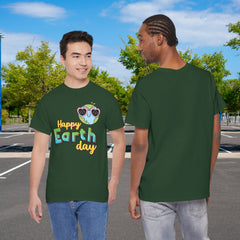 Earth Day T-Shirt — "Happy Earth Day" Cute Earth with Sunglasses Eco Graphic Tee