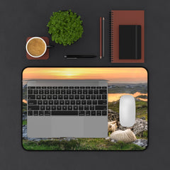 Scottish Highlands Serene Landscape Desk Mat