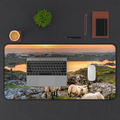 Scottish Highlands Serene Landscape Desk Mat