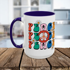 Colorful Peace Sign Mugs