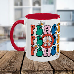 Colorful Peace Sign Mugs