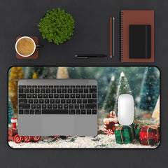 Holiday Desk Mat with Christmas Train Design