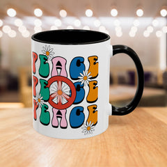 Colorful Peace Sign Mugs