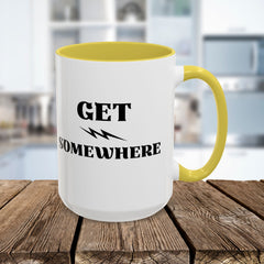 Get Somewhere Lightning Mug — Motivational Coffee Cup (11oz & 15oz)