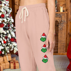 Festive Mean Green Holiday Unisex Fleece Sweatpants