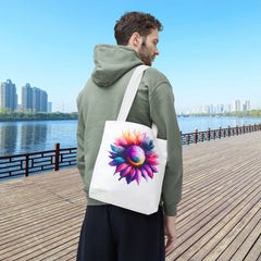 Vibrant Floral Tote Bag, Colorful Flower Design,