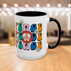Colorful Peace Sign Mugs
