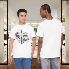 He Rose Floral Cross T‑Shirt — Christian Easter Faith Tee