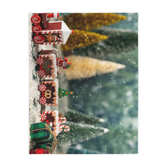Christmas Gingerbread Village Velveteen Blanket