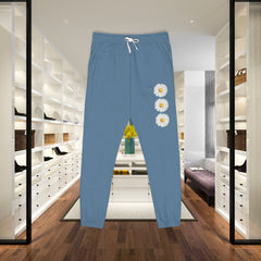 Vibrant Floral Unisex Fleece Sweatpants