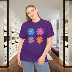 Floral Pop Tee — Retro Colorful Daisy Graphic T-Shirt