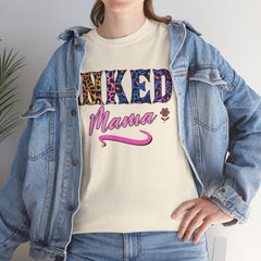 Inked Mama T-Shirt – Floral Leopard Tattoo Mom Tee