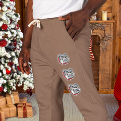 Comfy Fleece Bulldog Print Unisex Sweatpants