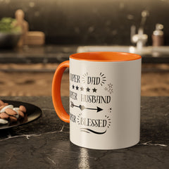 Super Dad Super Husband Super Blessed Coffee Mug — Father's Day Gift (11oz/15oz)