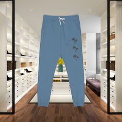 Cozy Botanical Fleece Sweatpants - Unisex Lounge Pants,