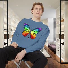 Rainbow Butterfly Unisex Sweatshirt