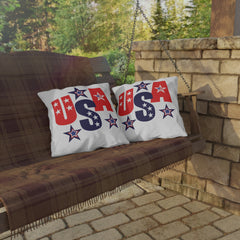 USA Patriotic Outdoor Pillows, 4th of July Decor