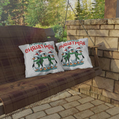Festive Penguin Pillows - Merry Christmas