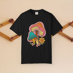 Retro Mushroom Floral T-Shirt, Unisex Boho Tee,