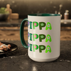 Pippa Floral Name Mug — Personalized Colorful Coffee Cup (11oz & 15oz)
