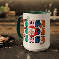 Colorful Peace Sign Mugs