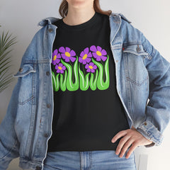 Floral Trio Tee — Retro Purple Flower Graphic Shirt