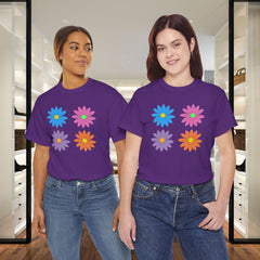 Floral Pop Tee — Retro Colorful Daisy Graphic T-Shirt