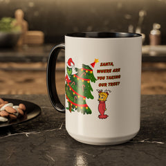 Holiday Mug Whimsical Design, Fun Christmas Gift,