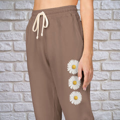 Vibrant Floral Unisex Fleece Sweatpants