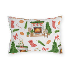 Cozy Christmas Pattern Throw Pillow