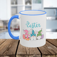 Easter Bunny & Eggs Accent Rim Mug (11oz/15oz)