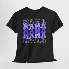Mama Retro Stack T-Shirt — Blue Marlin Groovy Mama Graphic Tee