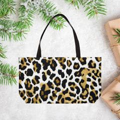Chic Leopard Print Weekender Tote Bag