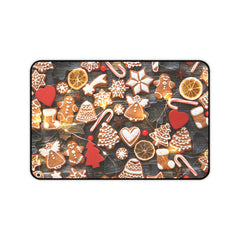 Festive Gingerbread Man Desk Mat Holiday Design,