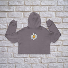 Daisy Floral Women's Cropped Hoodie,