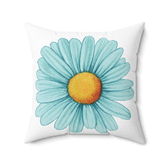 Light Blue Daisy Indoor Throw Pillow