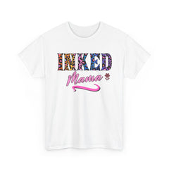 Inked Mama T-Shirt – Floral Leopard Tattoo Mom Tee